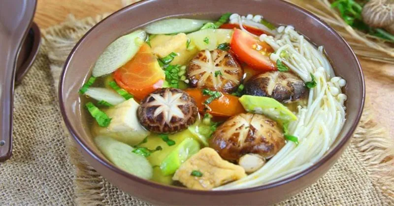 5 cách nấu canh nấm chay thanh mát, đổi vị bữa cơm hàng ngày