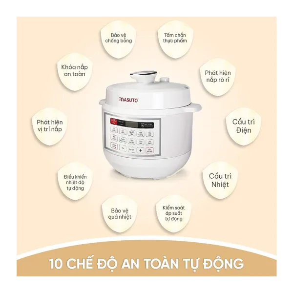 Nồi Cơm Áp Suất Masuto MSPC05 5.0 Lít