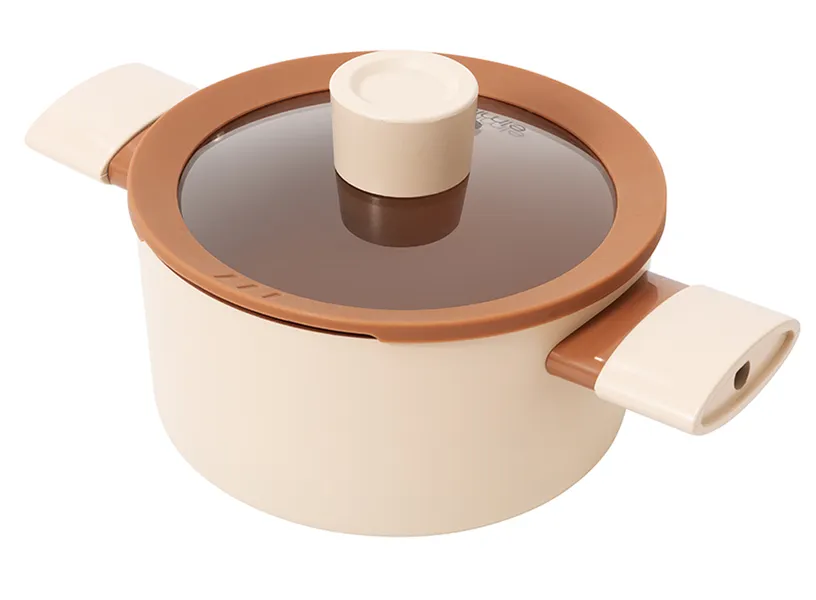 Bộ Nồi Chống Dính Ceramic Elmich Mocha EL5243MC04 Size 18,20,24, Quánh 16cm