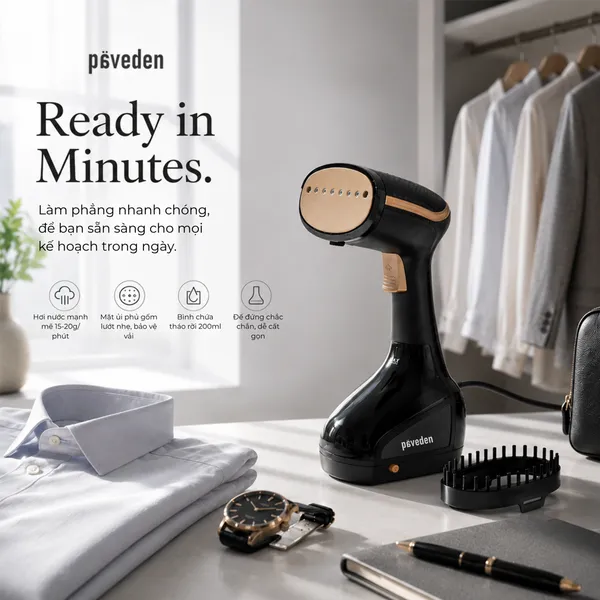 Bàn Ủi Hơi Nước Cầm Tay Paveden PGI-162CB