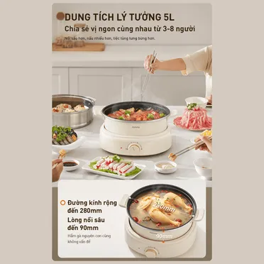 Nồi Lẩu Đa Năng 3 Trong 1 Joyoung JHP-525 5 Lít 5