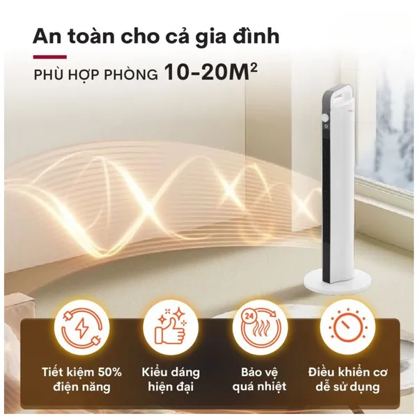 Quạt Sưởi Gốm Ceramic Để Sàn Fujihome FH2000M