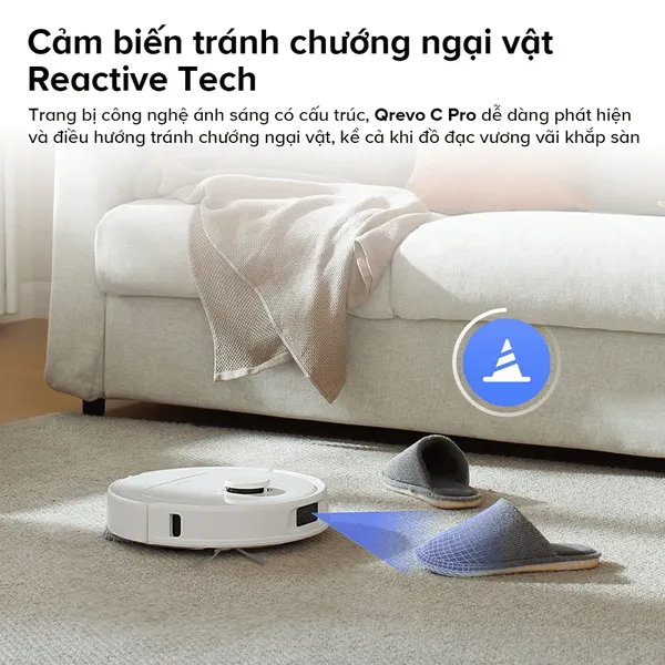 Robot Hút Bụi Lau Nhà Roborock Qrevo C Pro - Đen
