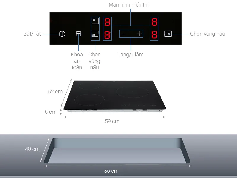 Bếp Từ Âm Electrolux E6203IOK - Châu Âu