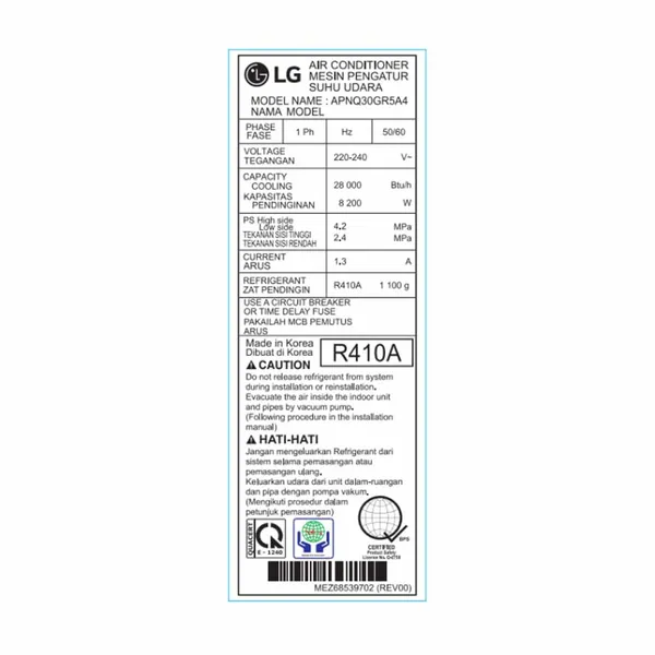 Máy Lạnh Tủ Đứng LG Inverter 4.0 HP APNQ36GR5A4/AUUQ36LH4 (3 Pha)