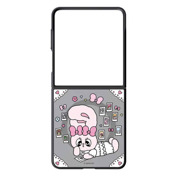 Ốp Lưng Gương Magnet Samsung Galaxy Z Flip8, Esther Bunny Hồng