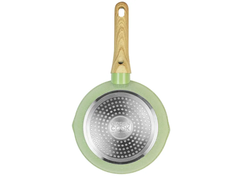 Chảo Sâu Men Đá Miệng Rót Greencook 24cm GCP231-24IH