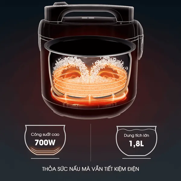 Nồi Cơm Nắp Gài Kalite KRC6018 1.8 Lít
