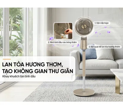 Quạt Đứng Tuần Hoàn Không Khí Có Remote Sunhouse Apex APF7320GY 4