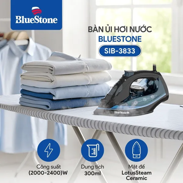 Bàn Ủi Hơi Nước Bluestone SIB-3833 2400W