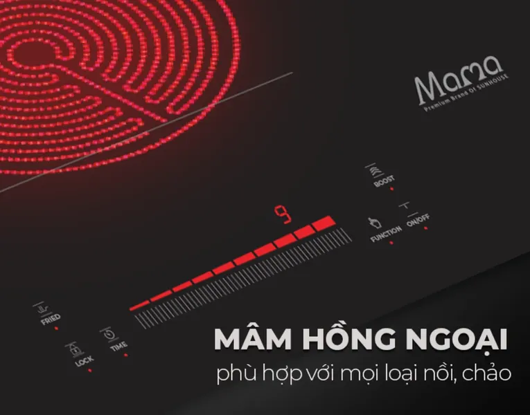 Bếp Từ Hồng Ngoại Sunhouse Mama MMB9303 - Malaysia