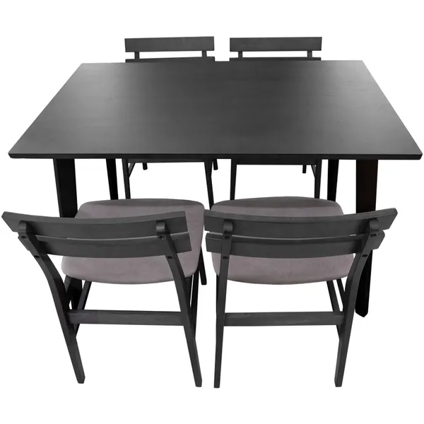 Bộ Bàn ăn Fiesta WM1781A-DT5 + 4 Ghế ăn Delvin WM1968-DC Nâu