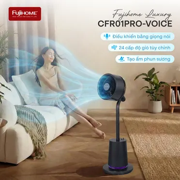 Quạt Tuần Hoàn Thông Minh, Ra Lệnh Giọng Nói Fujihome Luxury CFR01PRO-VOICE (Màu trắng) 1