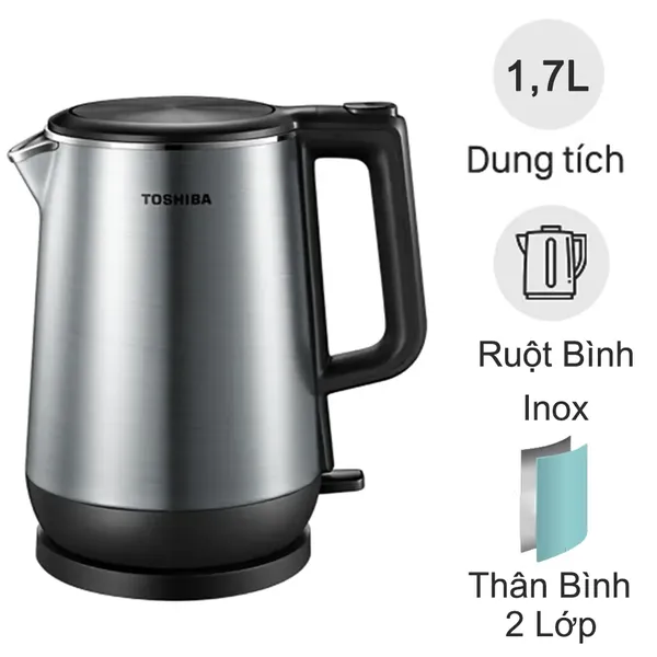 Bình đun siêu tốc 1.7 lít Toshiba KT-17DR1NV