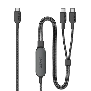 Cáp Sạc Anker Nylon 2 trong 1 USB-C to USB-C 140W dài 1.2m A8895