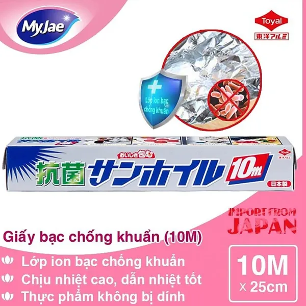 Giấy Bạc Kháng Khuẩn Toyal 25 x 10m