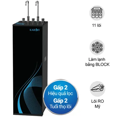 Máy Lọc Nước Nóng Nguội Lạnh Karofi KAD-M29 Màng RO Mỹ 100 GPD - 11 Lõi