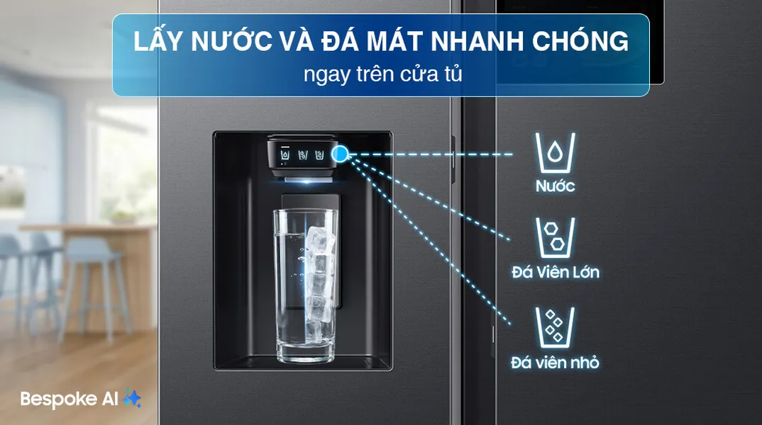 Tủ Lạnh Samsung Inverter 615 Lít AI Home RS90F65D2FSV