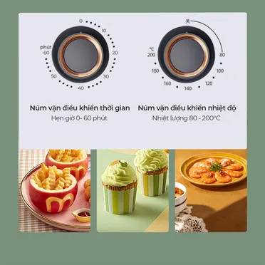 Nồi Chiên Không Dầu Bear QZG-B14D1 - Hàng Quốc Tế - Bản Tiếng Anh 3