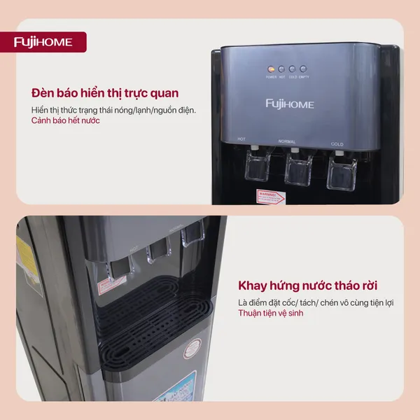 Cây Nước Nóng Lạnh Bình Âm Cao Cấp Fujihome WD211UE