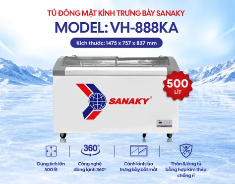 Tủ Đông Sanaky 500 Lít VH-888KA 0