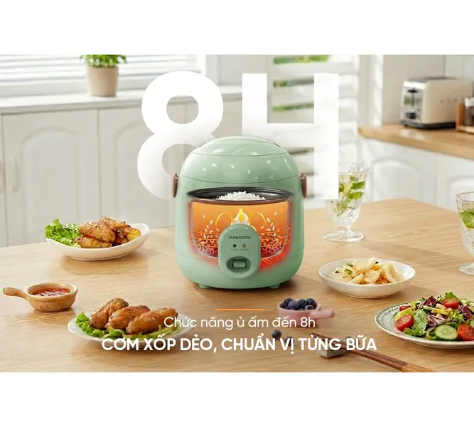 Nồi Cơm Điện 0.4 Lít Sunhouse SHD8206G