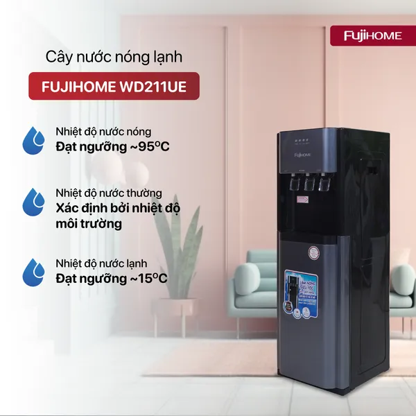 Cây Nước Nóng Lạnh Bình Âm Cao Cấp Fujihome WD211UE