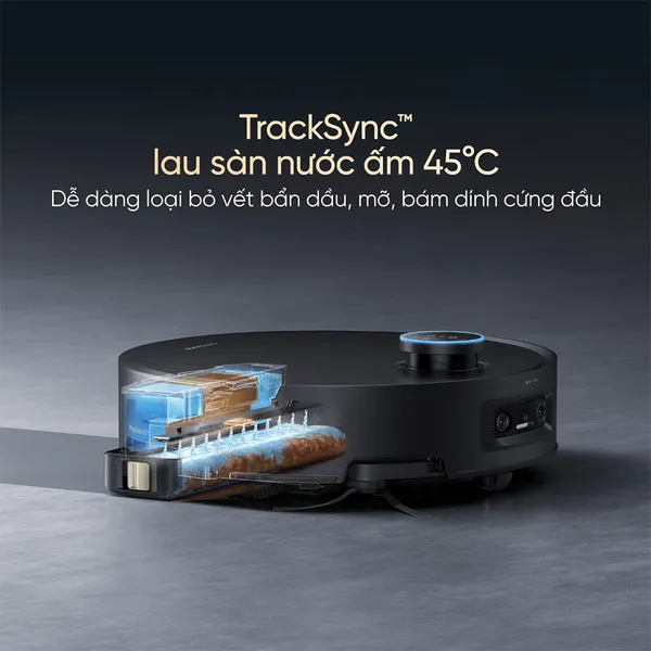 Robot Hút Bụi Lau Nhà Dreame Aqua 10 Pro Track - Trắng