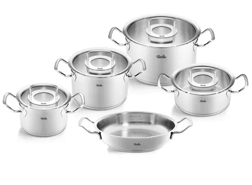Bộ Nồi 4 Món Fissler Original-Profi Nắp Kính Kèm Chảo 2 Quai