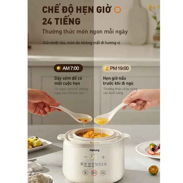 Nồi Nấu Chậm Cho Bé Ăn Dặm Joyoung JSC-107 1.0 Lít