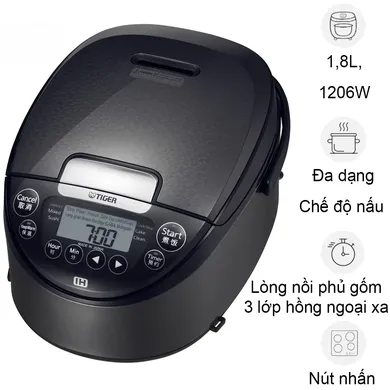 Nồi Cơm Điện Cao Tần Tiger JPW-G18W 1.8 Lít - Nhật Bản