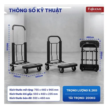 Xe Đẩy Gấp Gọn Đa Năng Fujihome HTM-200 1