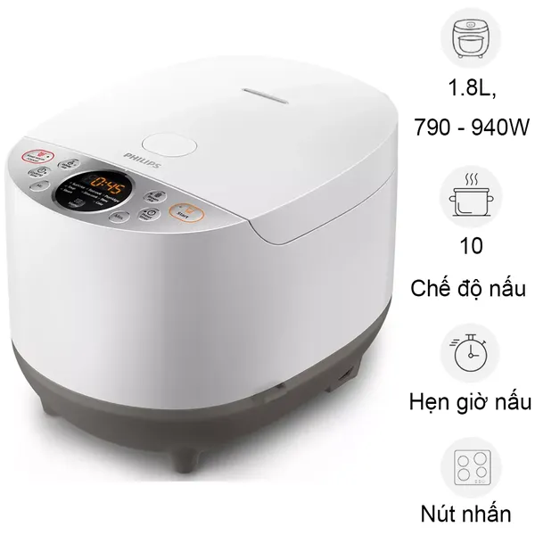 Nồi Cơm Điện Tử Philips HD4515/55 1.8 Lít