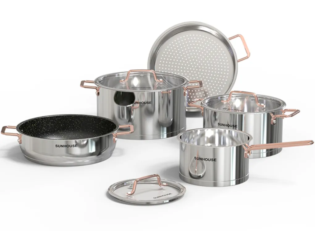B&ocirc;̣ N&ocirc;̀i Chảo Inox Cao C&acirc;́p 5 Đáy SHG989