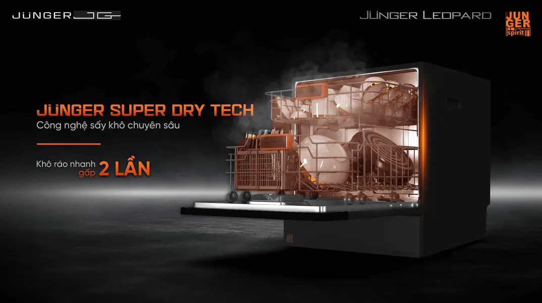 Máy Rửa Bát Junger Leopard DWJ-136-VG - Xuất Xứ Thái Lan