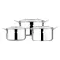 Bộ nồi inox cao cấp 3 lớp đáy liền 3 món Elmich 16-20-24 cm