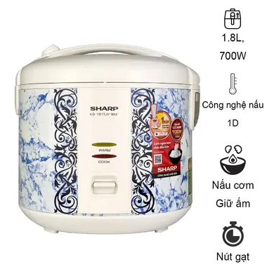 Nồi Cơm Điện Sharp KS-181TJV "BM" 1.8 Lít