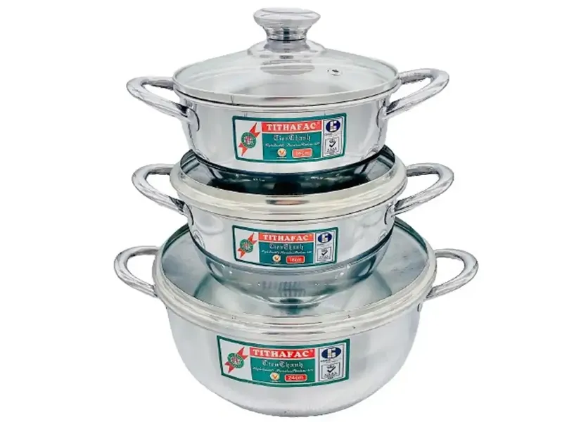 Bộ Nồi Bầu Inox 430 Đáy Từ TF03