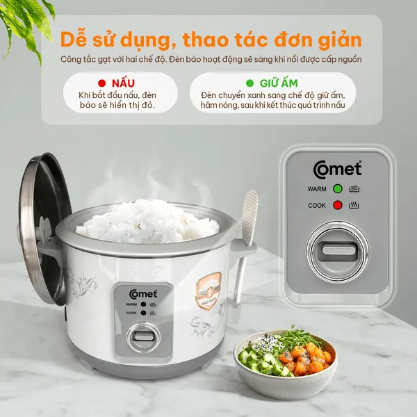 Nồi Cơm Điện Comet CM8020 1.8 Lít