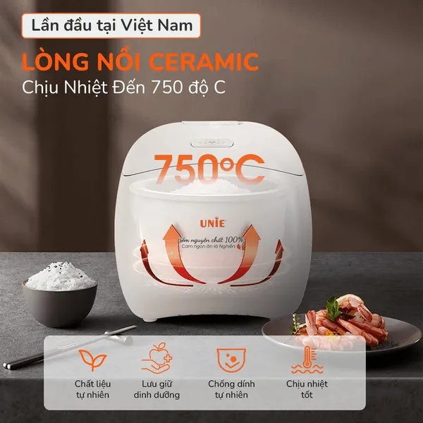 Nồi Cơm Điện Tử Unie URC815 1.5 Lít