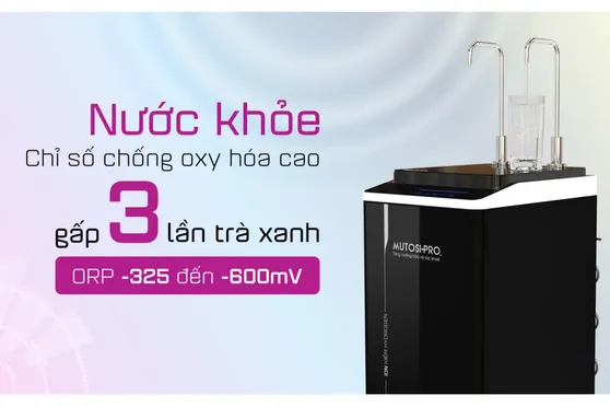 Máy Lọc Nước Điện Giải iON Kiềm Hydrogen Nóng Lạnh Nguội Mutosi MP-P89K 9 Lõi 3 Tấm Điện Cực 12