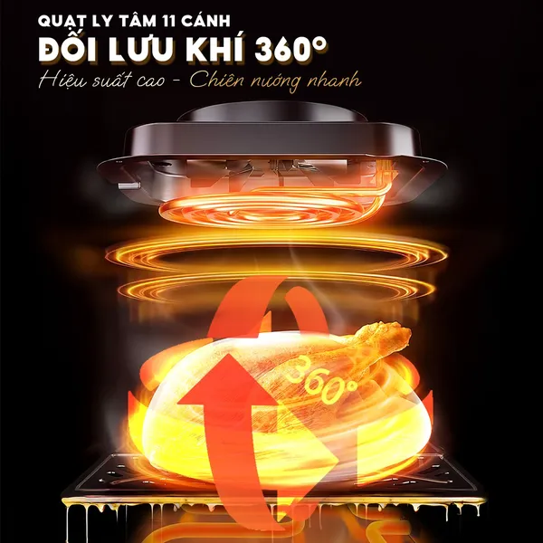 Nồi Chiên Không Dầu Phun Sương Hơi Nước Masuto MSKing 6.0 Lít