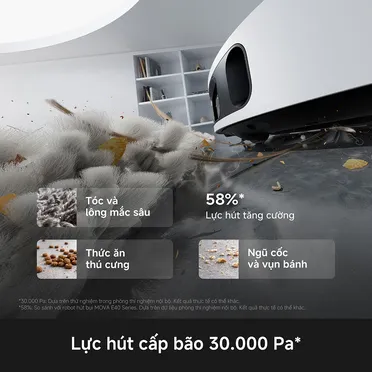 Robot Hút Bụi Lau Nhà Mova E50 Ultra Màu Trắng 8