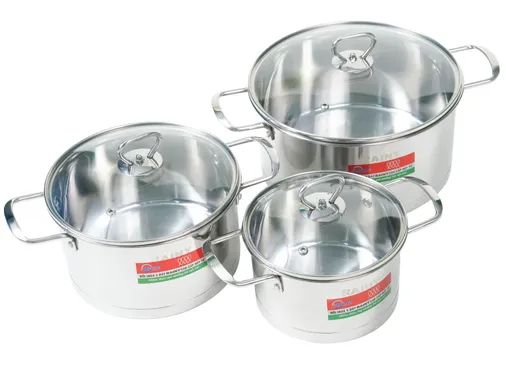 Bộ 3 Nồi Inox 3 Đáy Rainy RN636DK