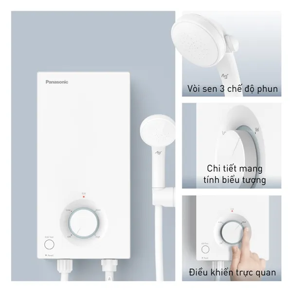 Máy Nước Nóng Trực Tiếp Panasonic DH-4VS1VW 4500W - Xuất Xứ Malaysia