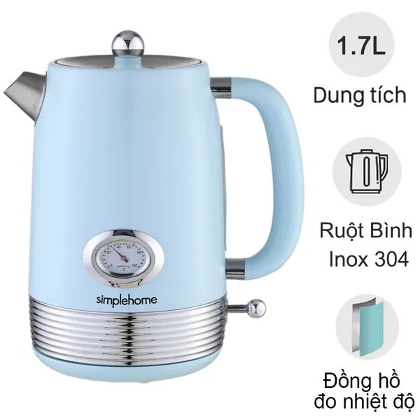 Bình Đun Siêu Tốc Simplehome T-9020BT Màu Xanh