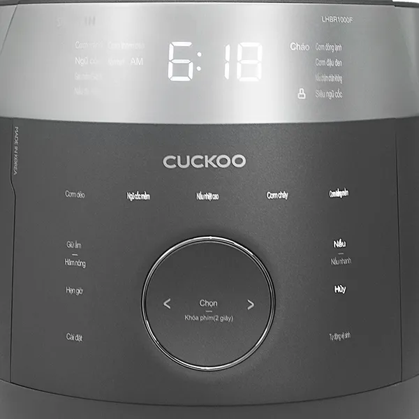 Nồi Cơm Điện Tử Áp Suất Cao Tần Cuckoo CRP-LHBR1000F/GRGRCRCKV 1.8 Lít - Hàn Quốc