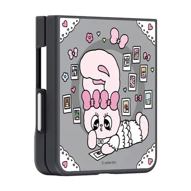 Ốp Lưng Gương Magnet Samsung Galaxy Z Flip8, Esther Bunny Hồng 0