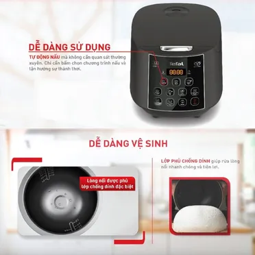 Nồi Cơm Điện Tử Tefal RK736B68 1.8 Lít 7