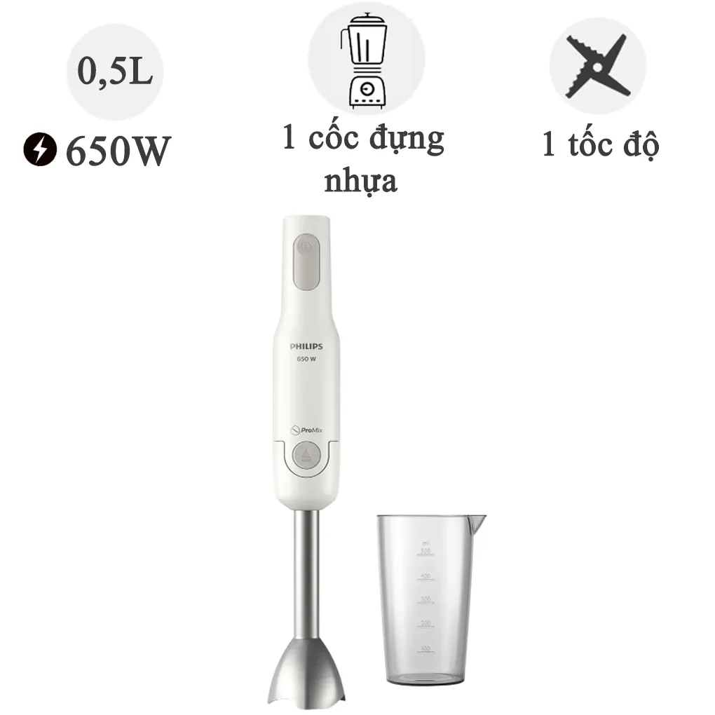 M&aacute;y xay sinh tố cầm tay HR2534/00 650W